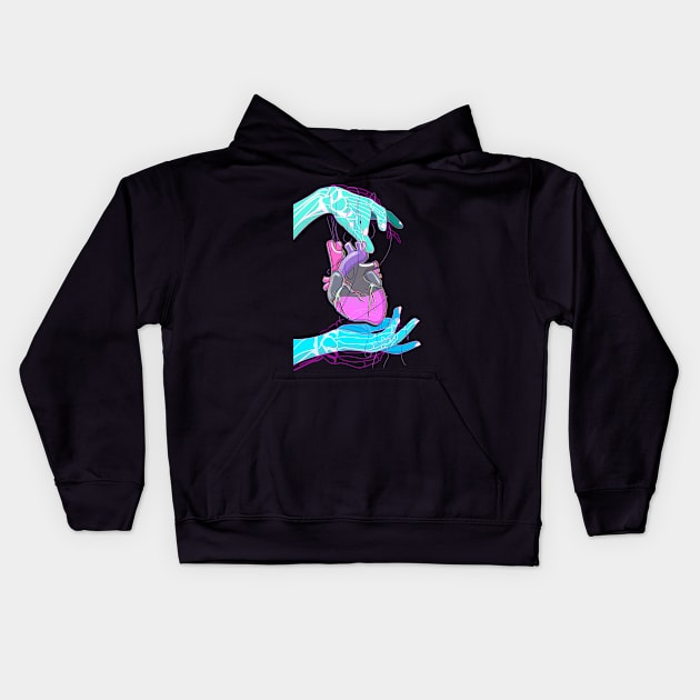 Handle With Care - Heart Kids Hoodie by ORTEZ.E@GMAIL.COM